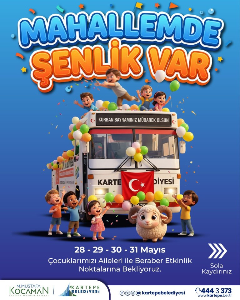Kurban Bayramı'nda Kartepe Sokakları Şenlenecek