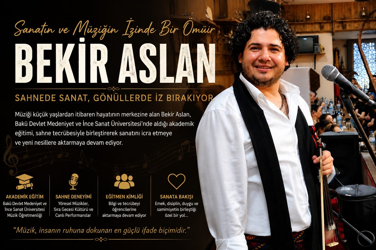 Sanatın ve Müziğin İzinde Bir Ömür: Bekir Aslan’ın İlham Veren Hikâyesi