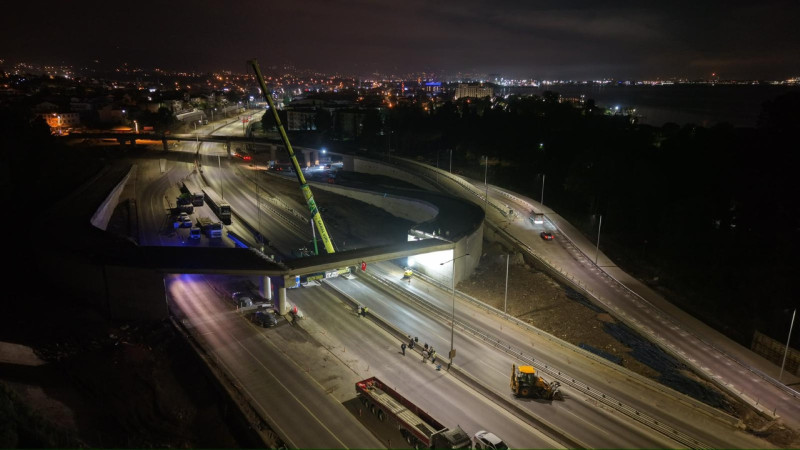 Başiskele Koridor Projesi’nde 9 köprünün montajı bitti