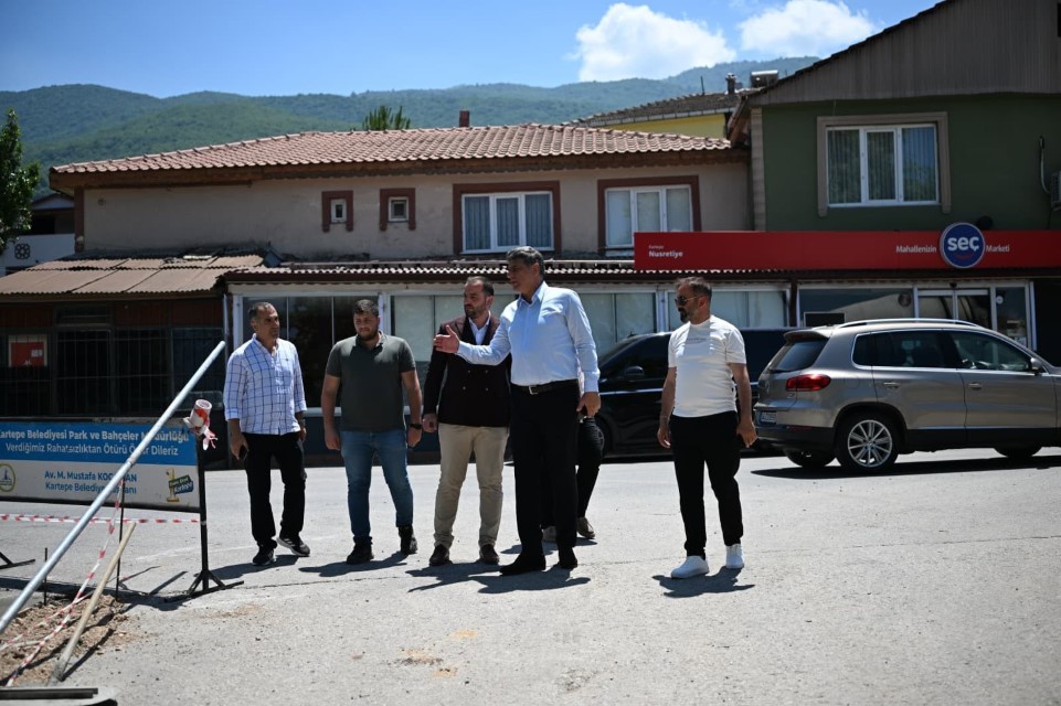 Kartepe Belediye Başkanı Mustafa Kocaman, Nusretiye Meydan Projesini Yerinde İnceledi