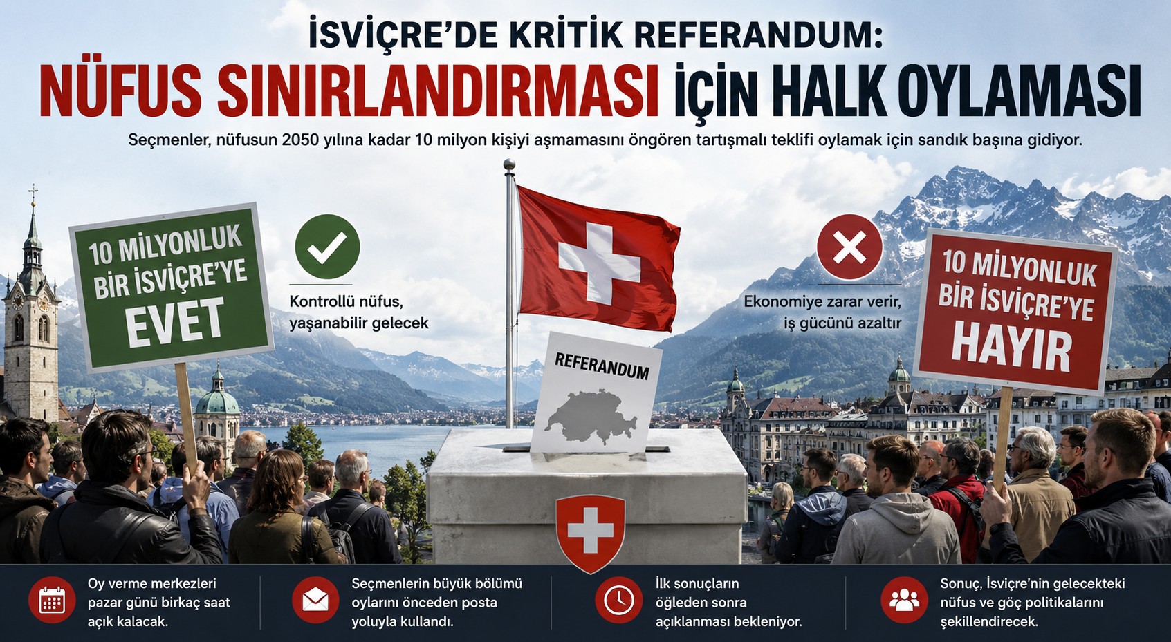 İsviçre’de Kritik Referandum: Nüfus Sınırlandırması İçin Halk Oylaması