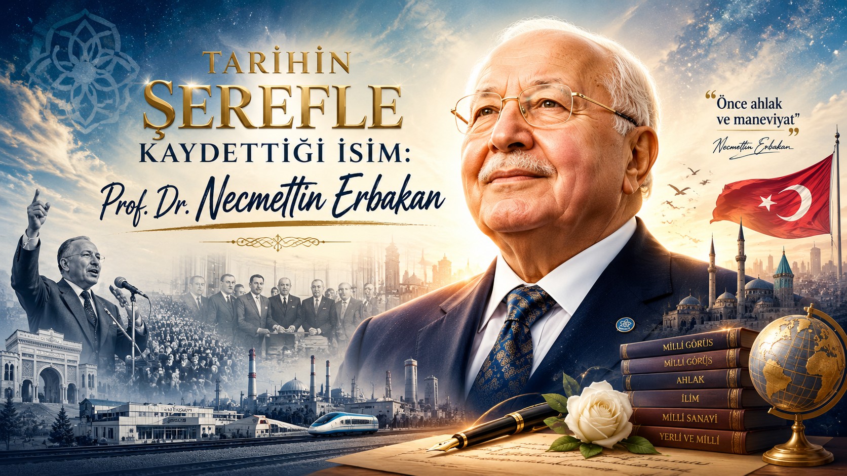 Tarihin Şerefle Kaydettiği İsim: Prof. Dr. Necmettin Erbakan