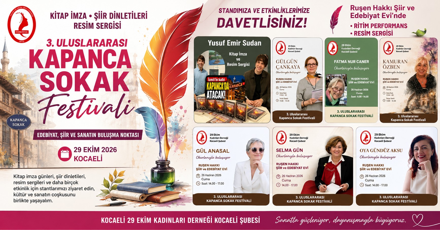 3. Uluslararası Kapanca Sokak Festivali’nde Edebiyat ve Sanat Rüzgârı Esecek