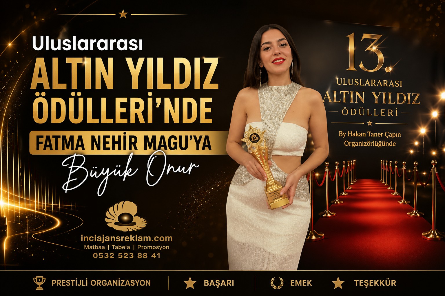 Uluslararası Altın Yıldız Ödülleri’nde Fatma Nehir Magu’ya Büyük Onur