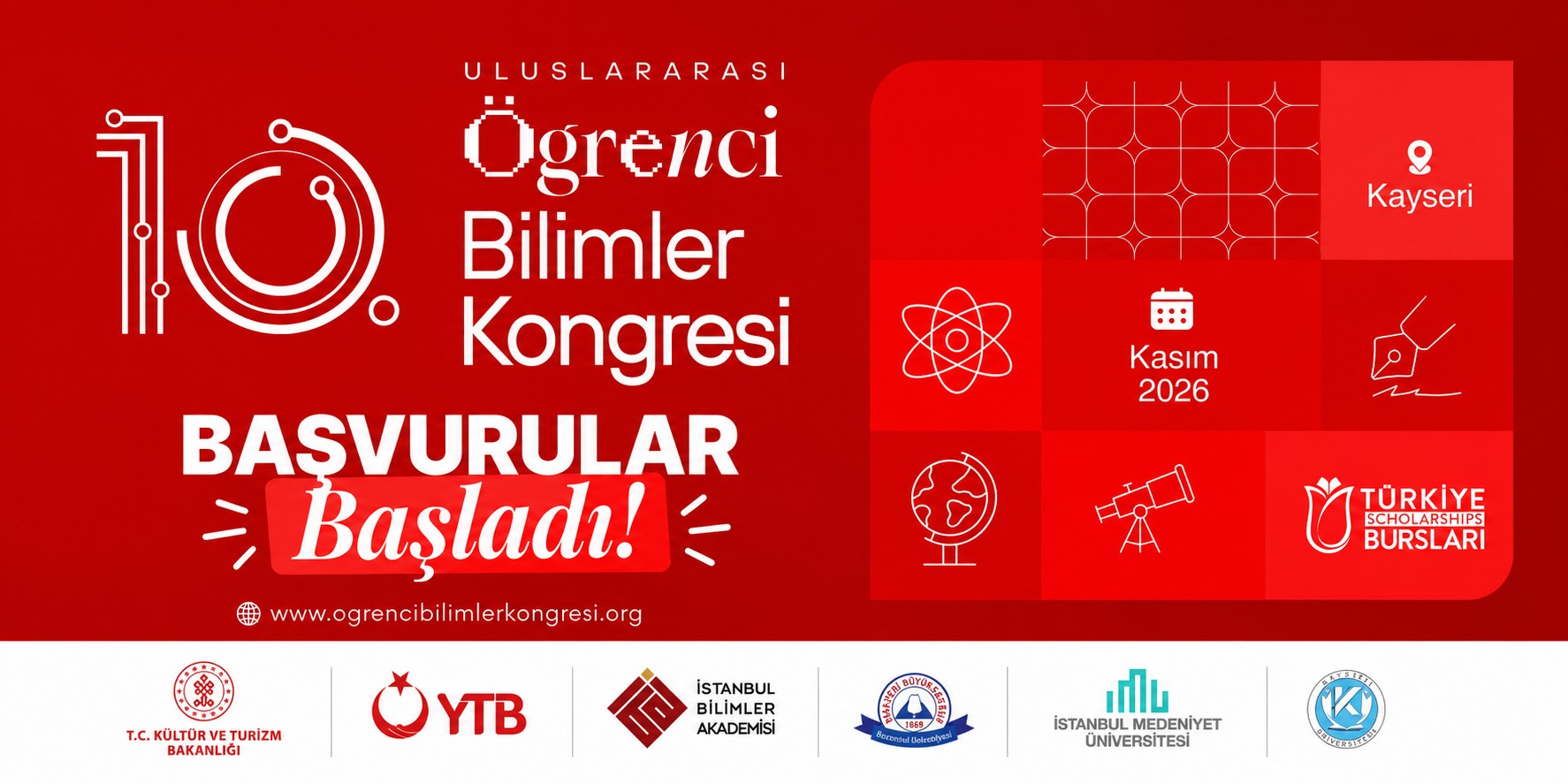 10. Uluslararası Öğrenci Bilimler Kongresi İçin Başvurular Başladı!