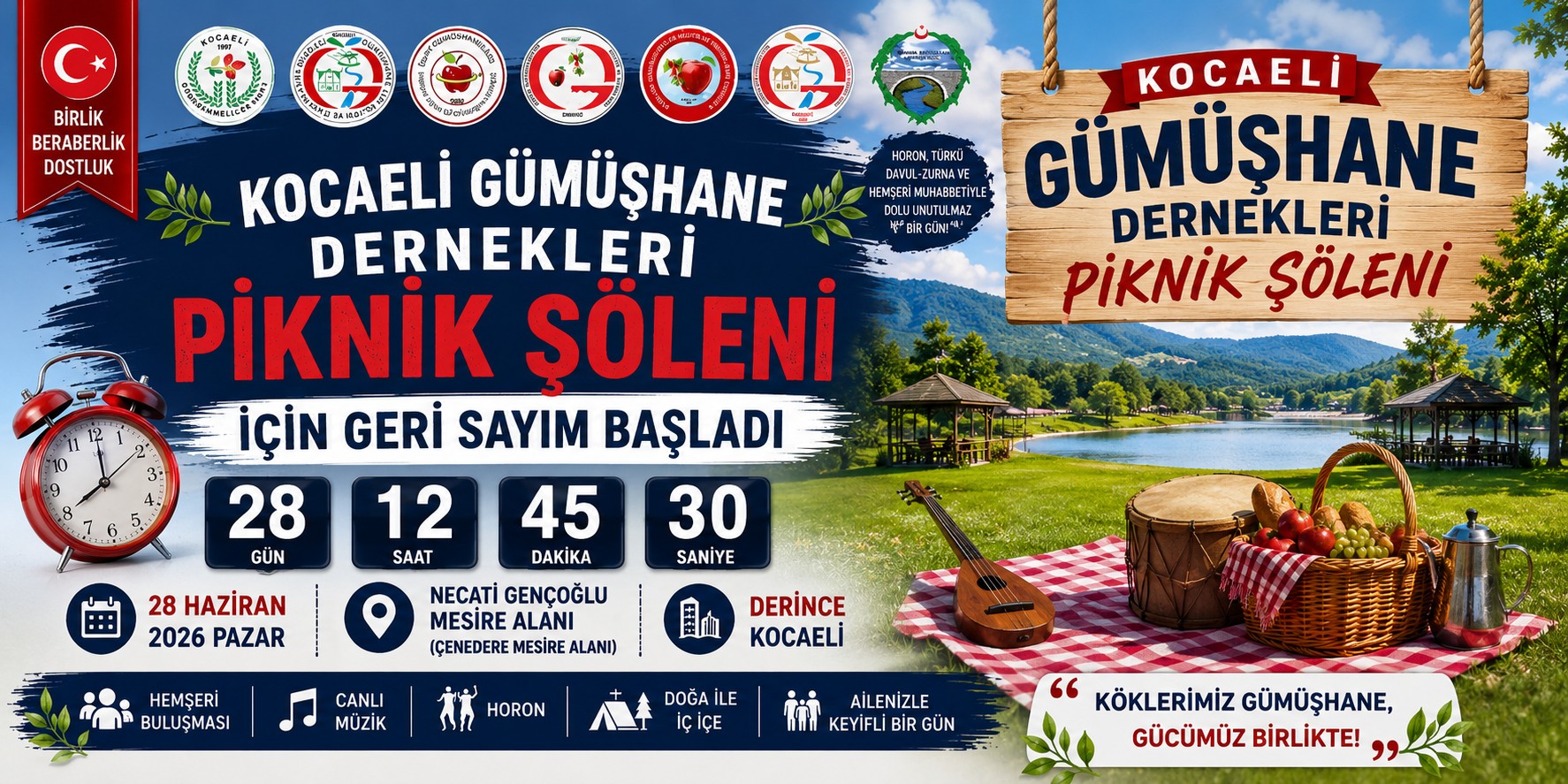 Kocaeli Gümüşhane Dernekleri Piknik Şöleni İçin Geri Sayım Başladı