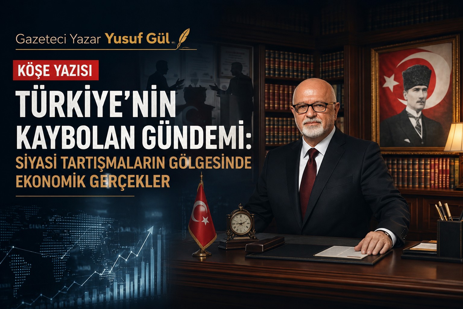 Gazeteci Yazar Yusuf Gül Köşe Yazısı: "TÜRKİYE'NİN KAYBOLAN GÜNDEMİ: 
SİYASİ TARTIŞMALARIN GÖLGESİNDE EKONOMİK GERÇEKLER"