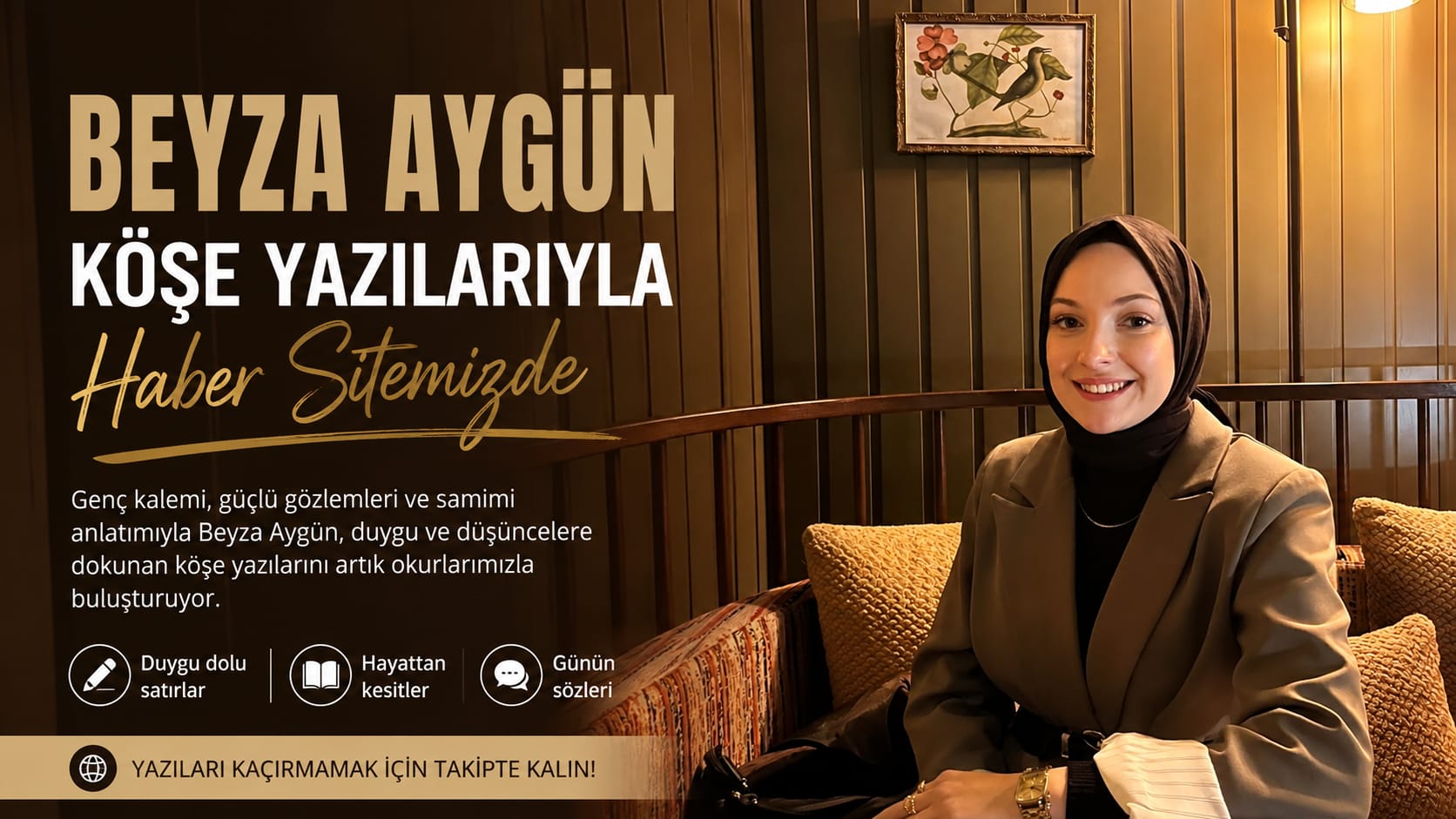 Beyza Aygün Köşe Yazılarıyla Avrasya'nın Sesi Haber Sitesi'nde