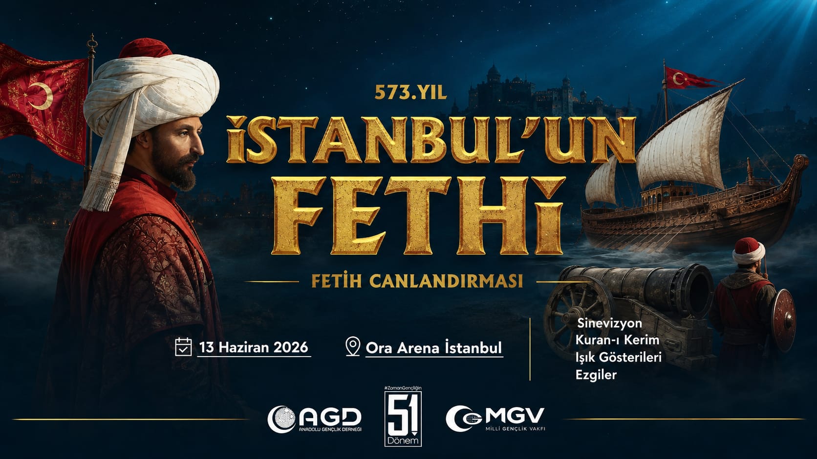 İstanbul’un Fethi’nin 573. Yılı Coşkuyla Kutlanacak