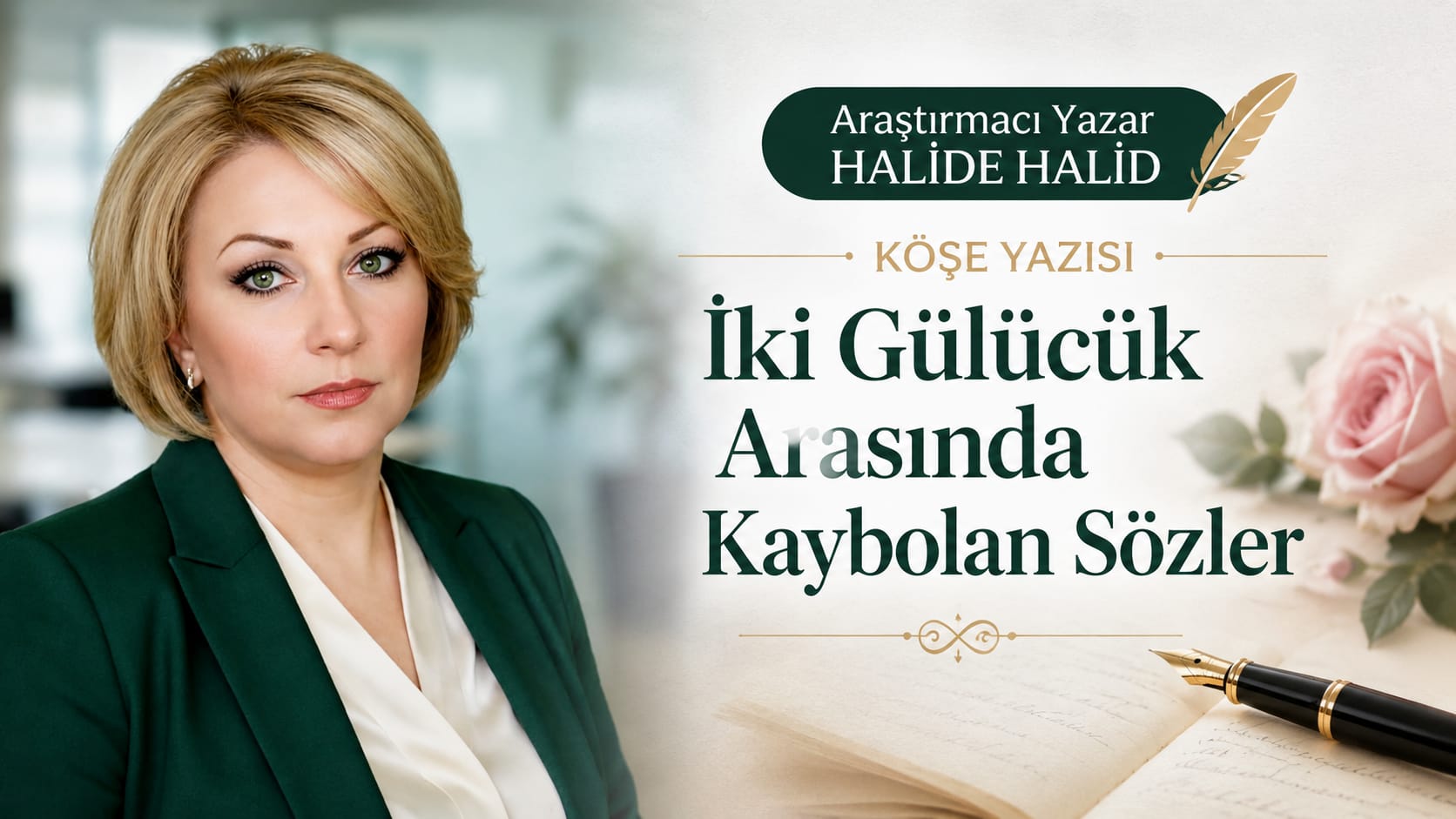 Araştırmacı Yazar Halide Halid Köşe Yazısı: "İki Gülücük Arasında Kaybolan Sözler"