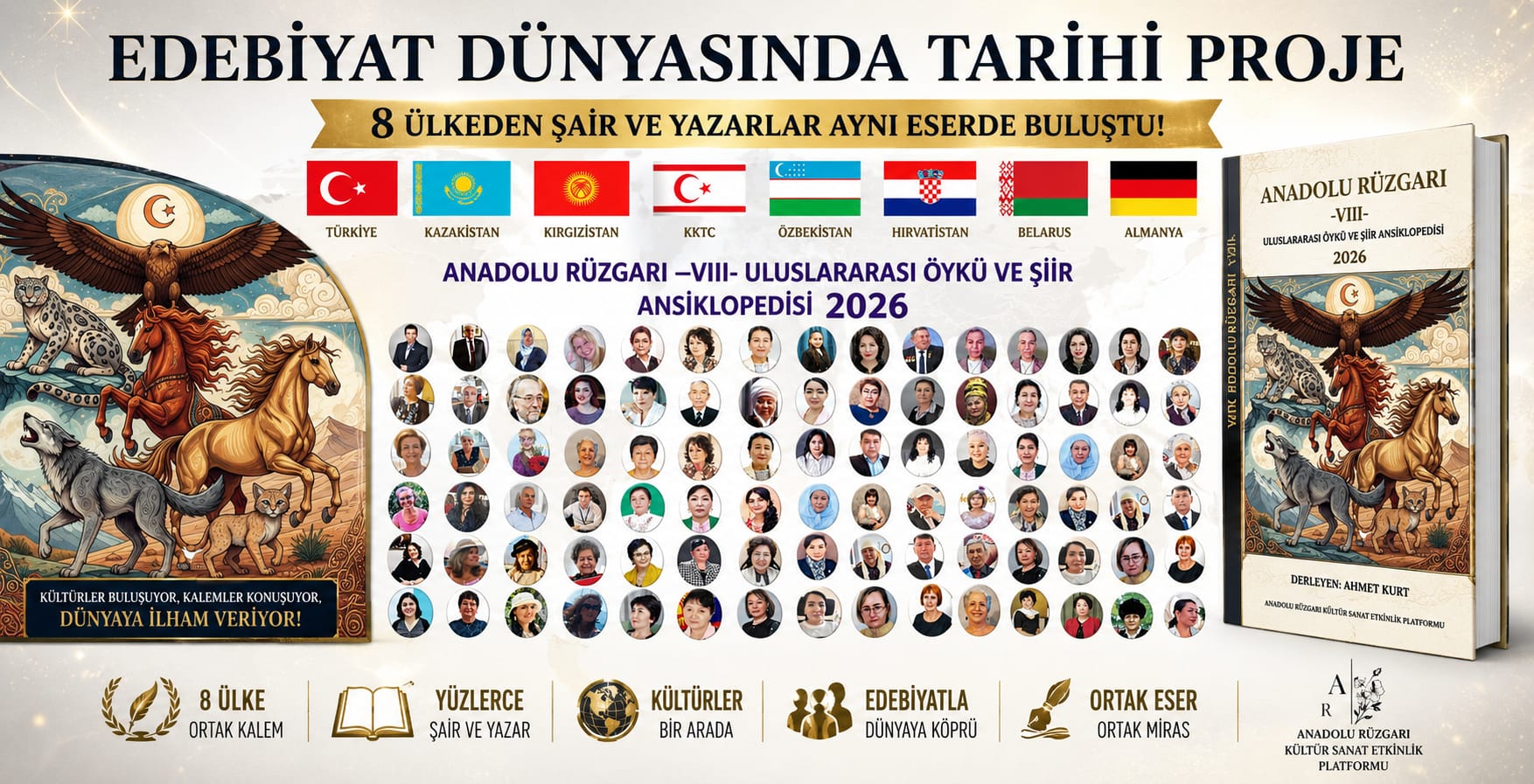 EDEBİYAT DÜNYASINDA TARİHİ PROJE (8 ÜLKEDEN ŞAİR VE YAZARLAR AYNI ESERDE BULUŞTU!)