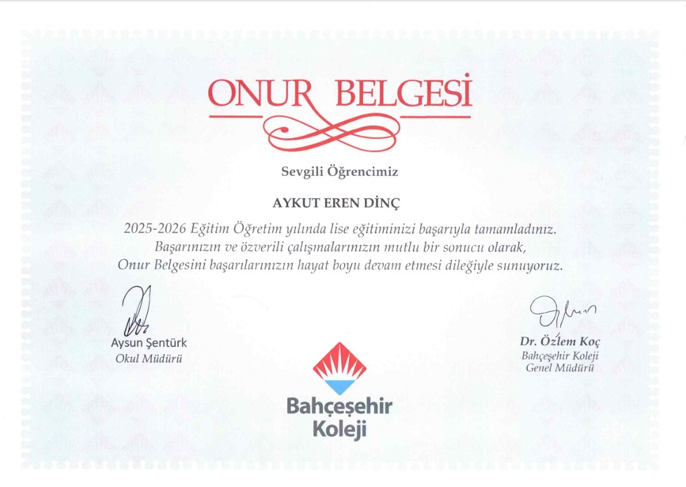 MİLLİ SPORCU, SANATÇI, LİDER VE OKUL BİRİNCİSİ:
AYKUT EREN DİNÇ'TEN İLHAM VEREN BAŞARI HİKÂYESİ