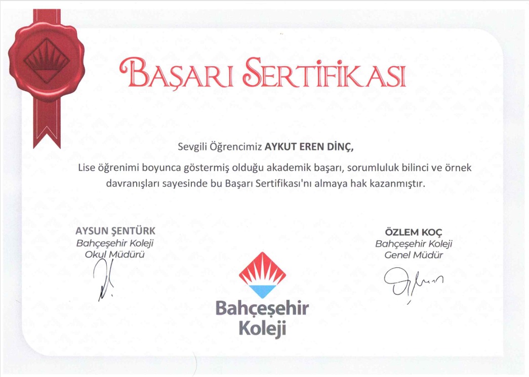 MİLLİ SPORCU, SANATÇI, LİDER VE OKUL BİRİNCİSİ:
AYKUT EREN DİNÇ'TEN İLHAM VEREN BAŞARI HİKÂYESİ