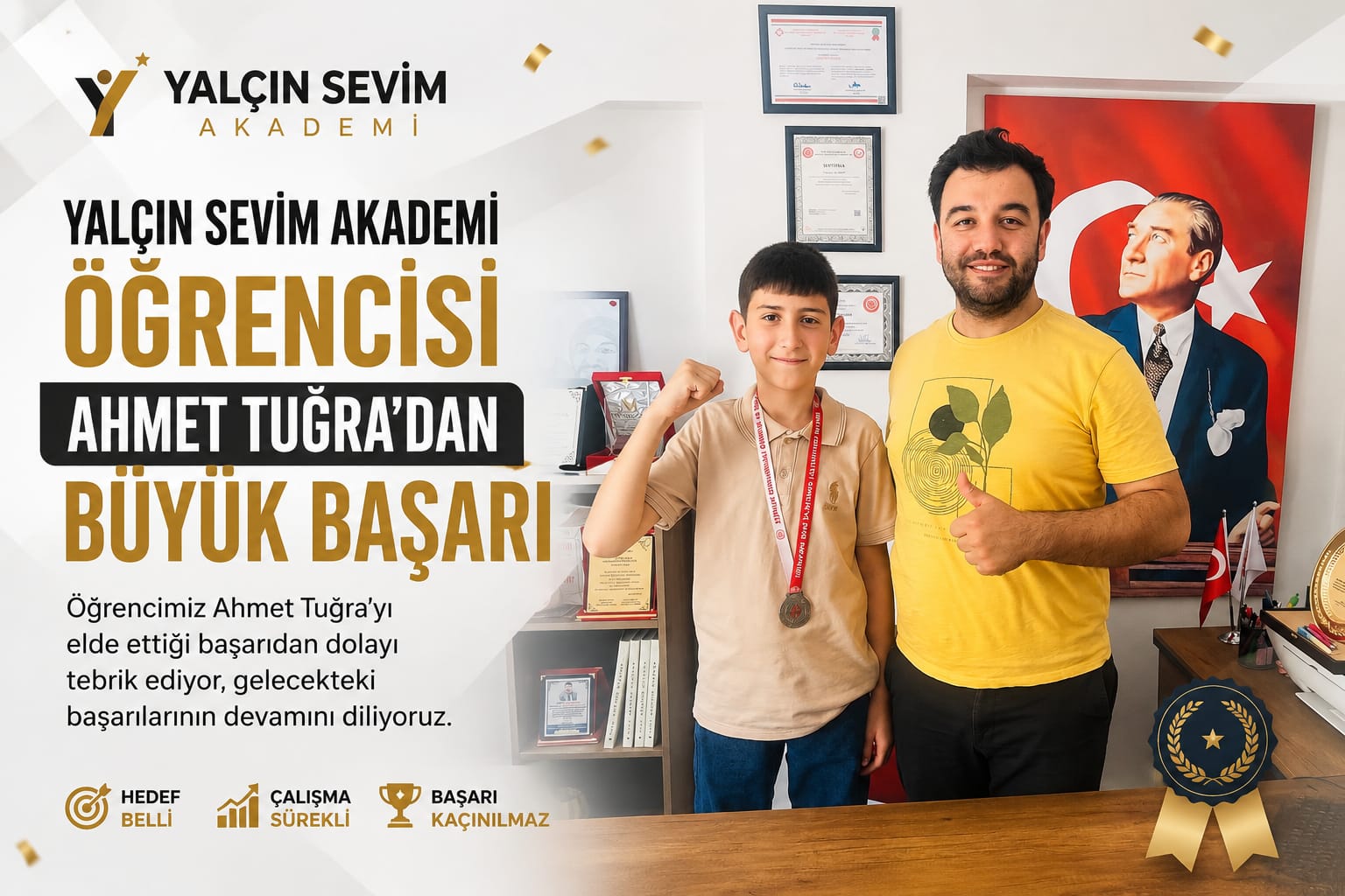 Yalçın Sevim Akademi Öğrencisi Ahmet Tuğra’dan Büyük Başarı