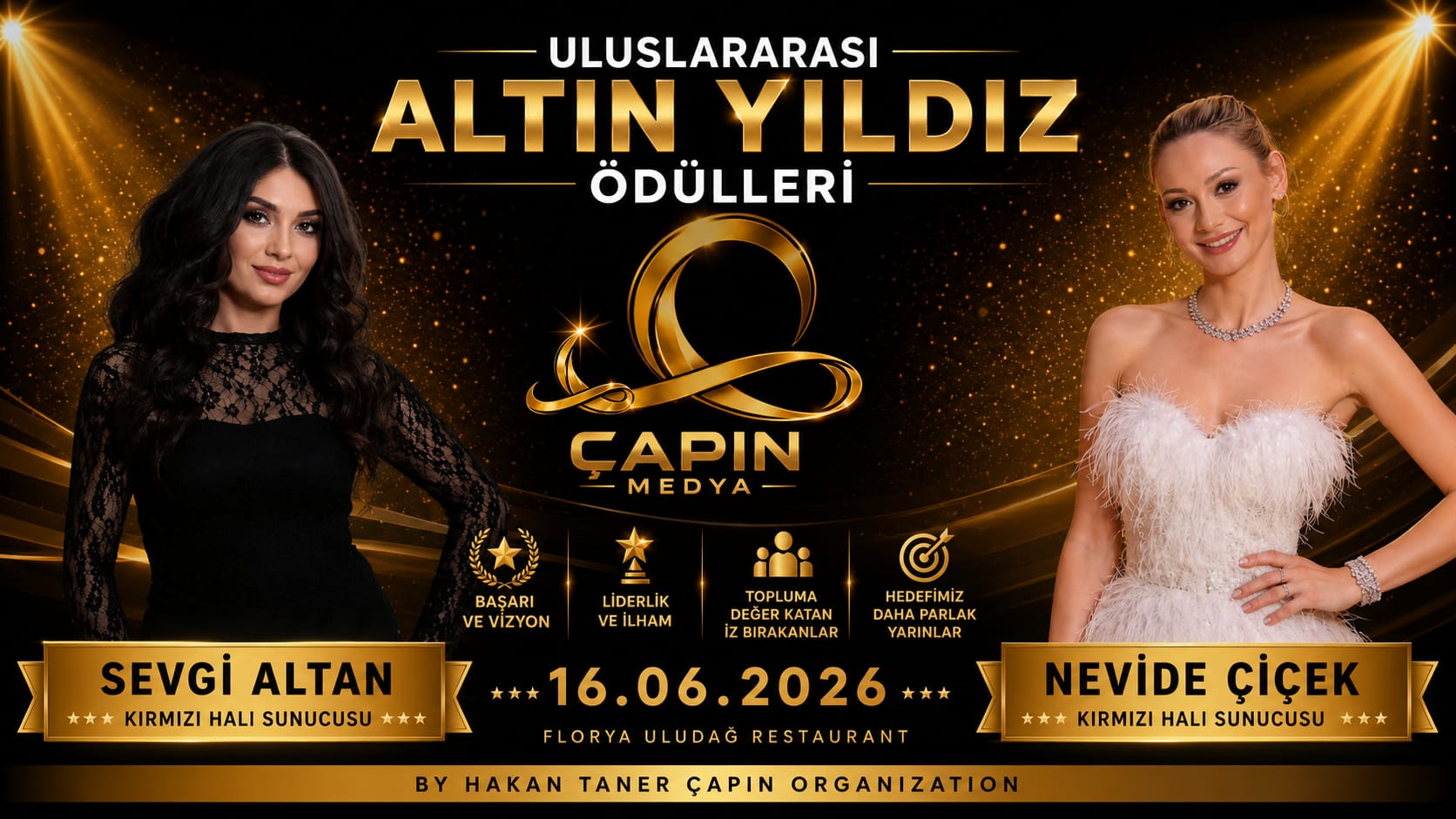 Uluslararası Altın Yıldız Ödülleri’nde Kırmızı Halının Parlayan Yıldızları: Sevgi Altan ve Nevide Çiçek’e Büyük Takdir