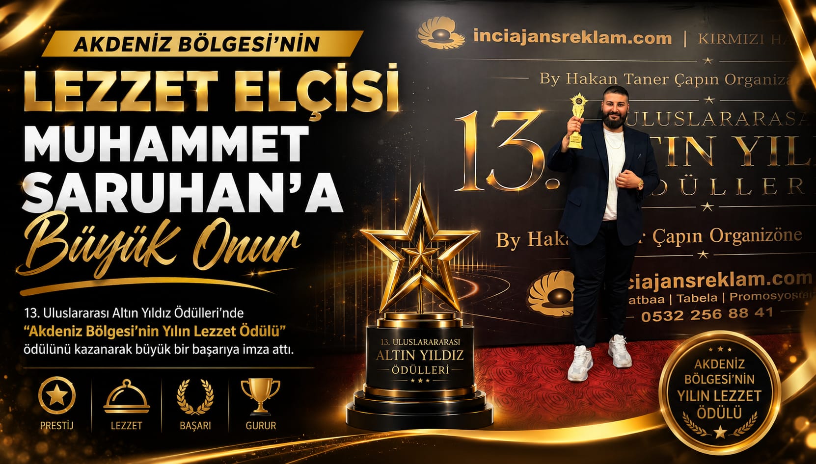 Akdeniz Bölgesi’nin Lezzet Elçisi Muhammet Saruhan’a Büyük Onur