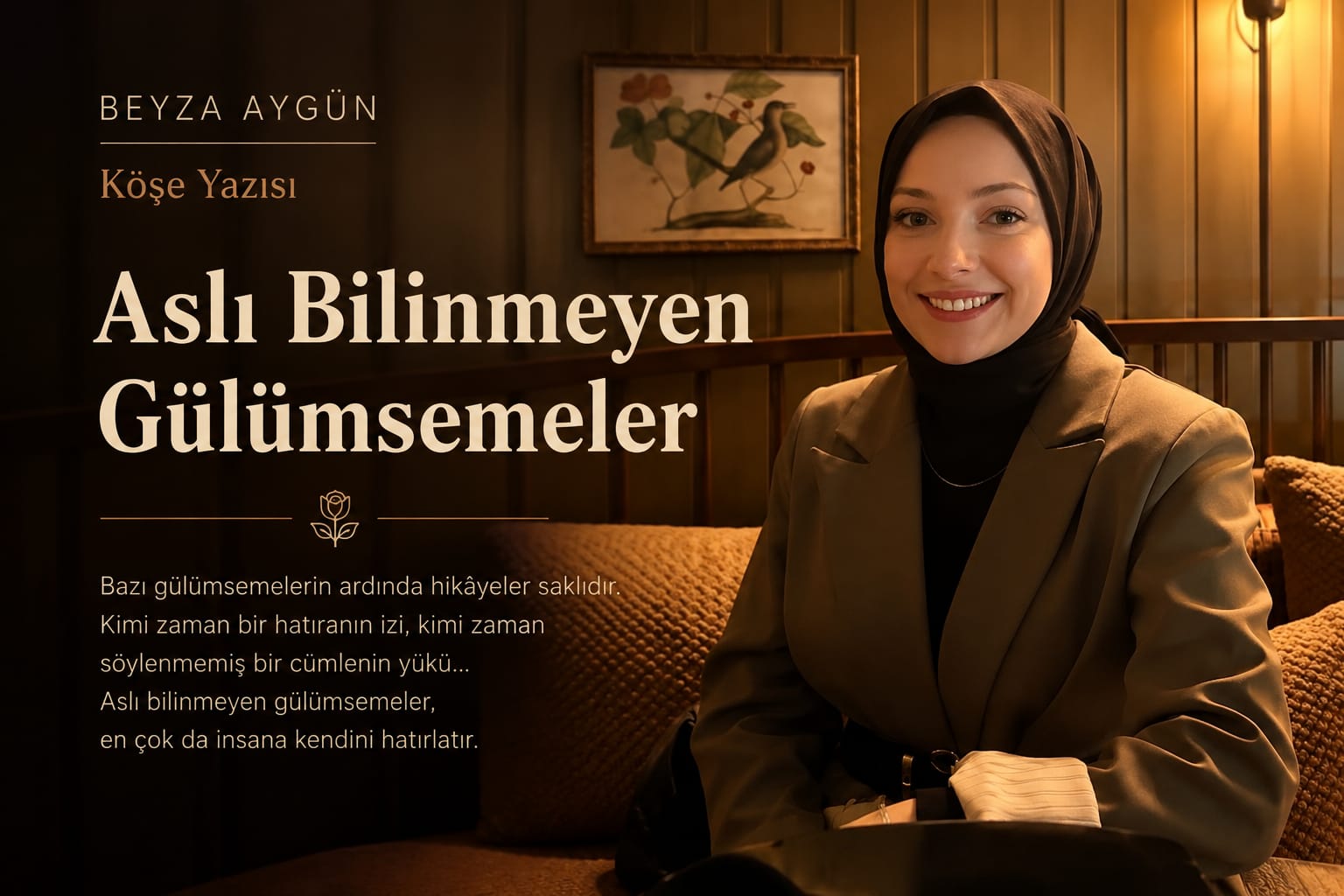 Beyza Aygün Köşe Yazısı: "Aslı Bilinmeyen Gülümsemeler"