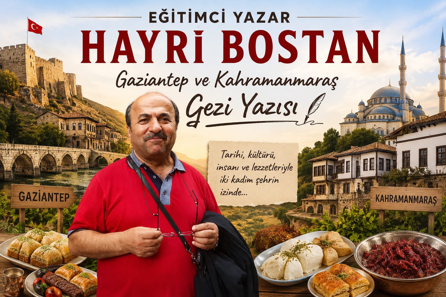 Eğitimci Yazar Hayri Bostan Gaziantep ve Kahramanmaraş Gezi Yazısı