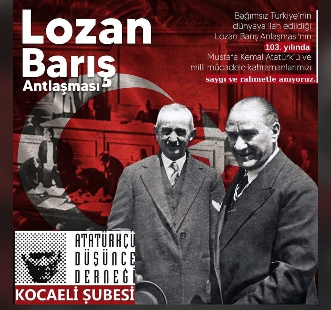ADD Kocaeli Şube Başkanı Peyzaj Mimarı Taylan Bingöl: "LOZAN’I TARTIŞMAYA AÇANLAR SEVR’E BOYUN EĞENLERDİR!"
