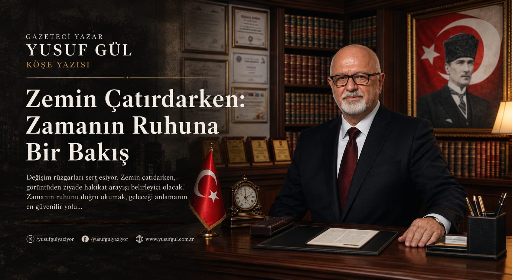 Gazeteci Yazar Yusuf Gül Köşe Yazısı: "Zemin Çatırdarken: Zamanın Ruhuna Bir Bakış "