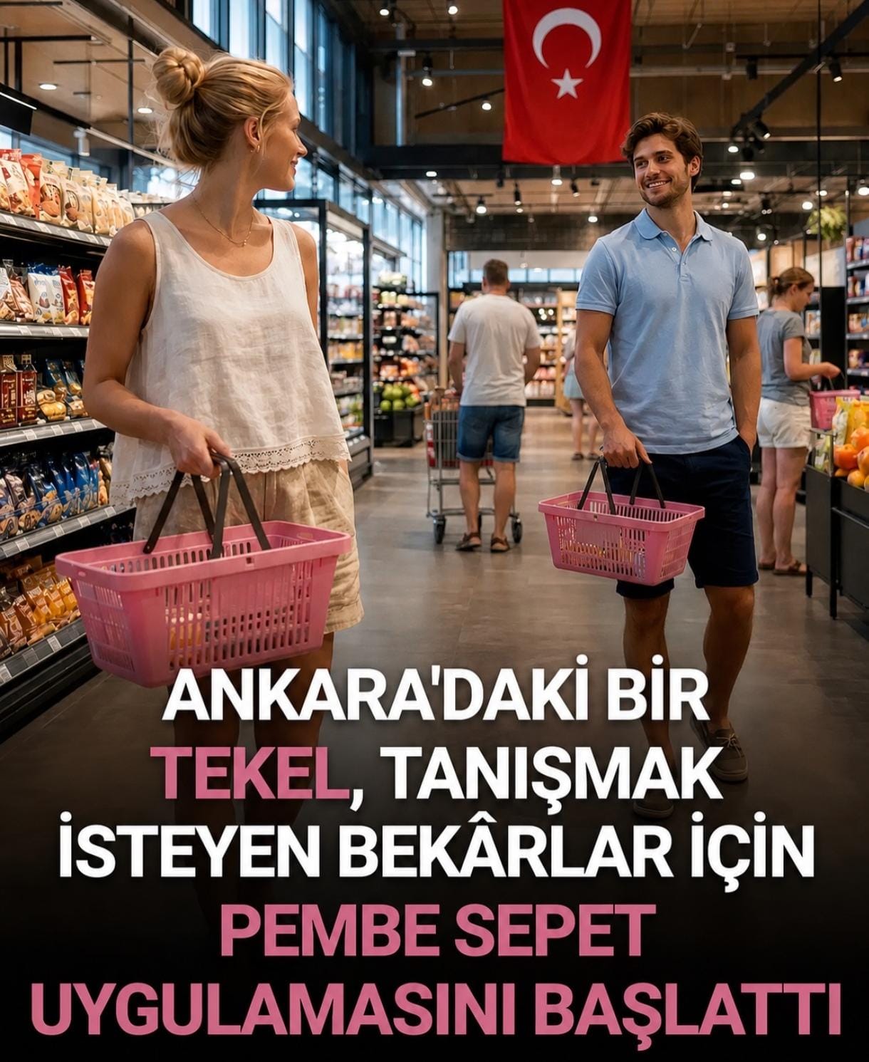 TEKEL'DE PEMBE SEPET UYGULAMASI: BEKÂRLAR İÇİN YENİ TANIŞMA FIRSATI