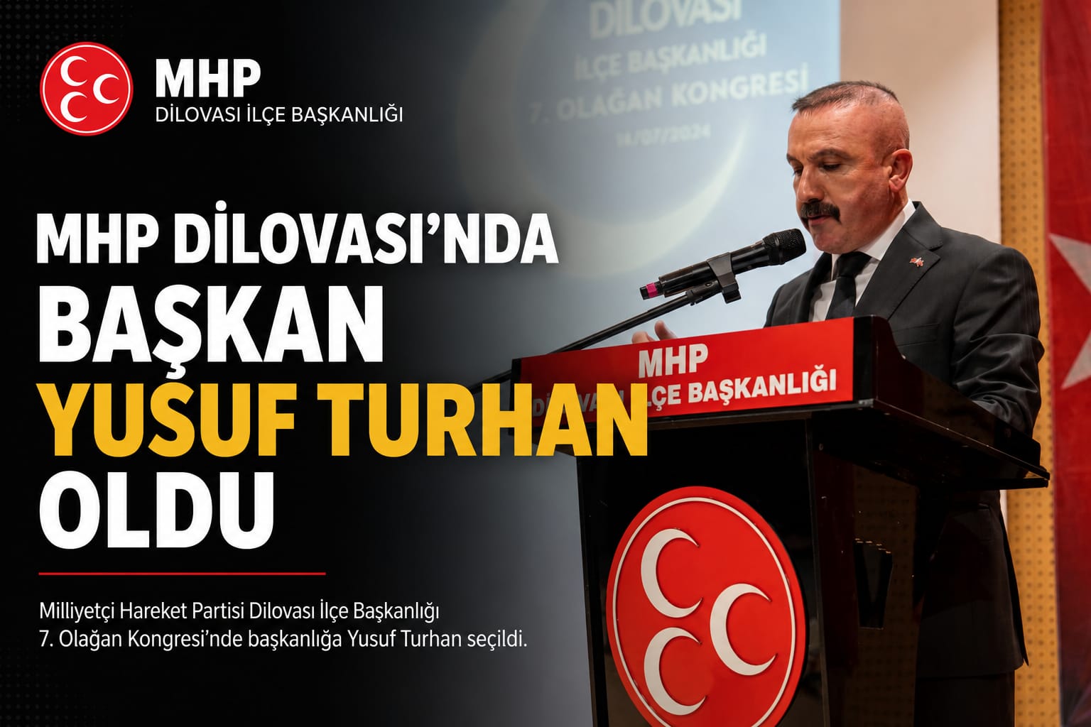 MHP Dilovası’nda Başkan Yusuf Turhan Oldu