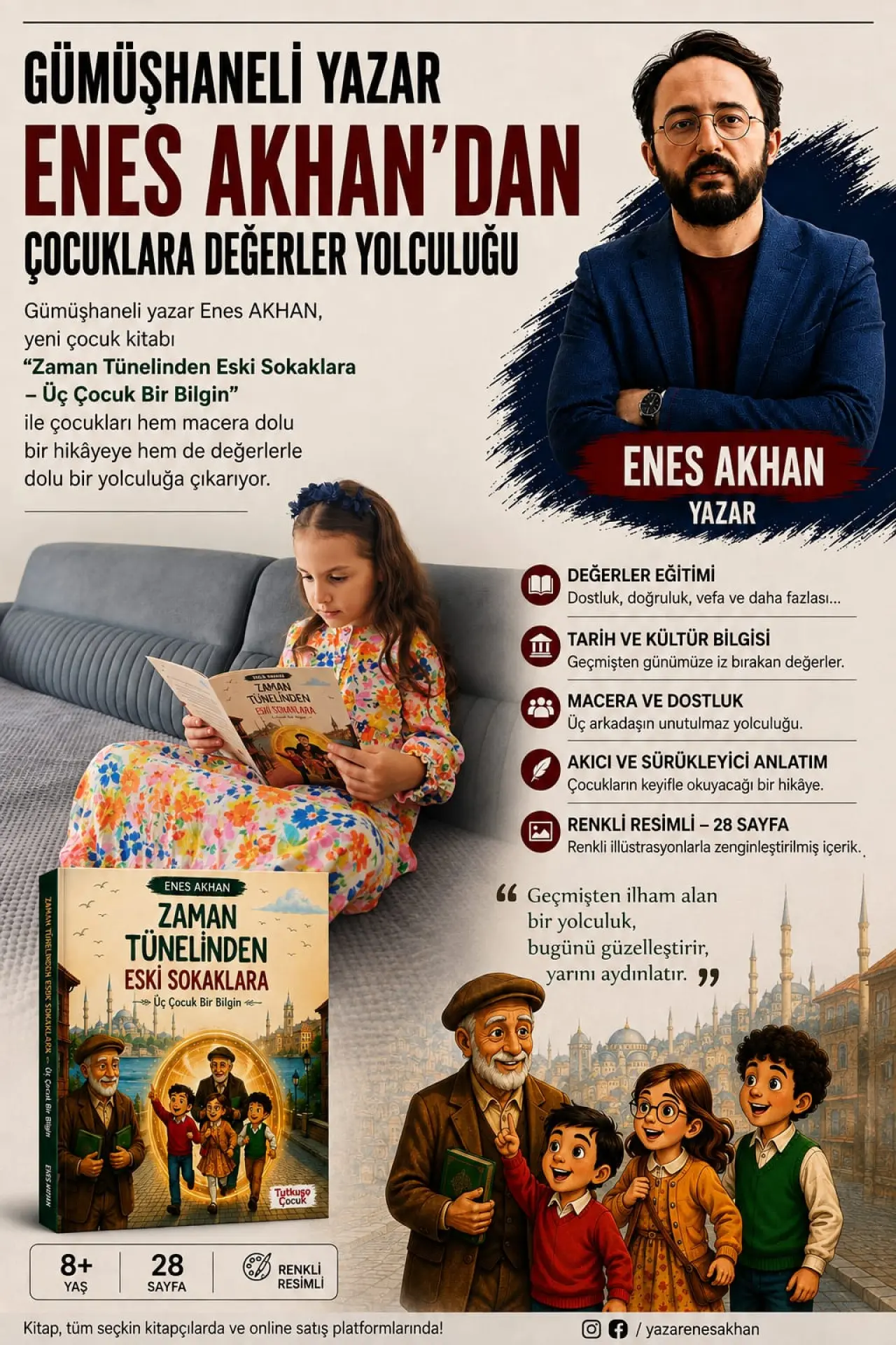 Gümüşhaneli Yazar Enes Akhan Yeni Kitabında Ahmed Ziyauddin Gümüşhanevî'yi Çocuklarla Buluşturdu