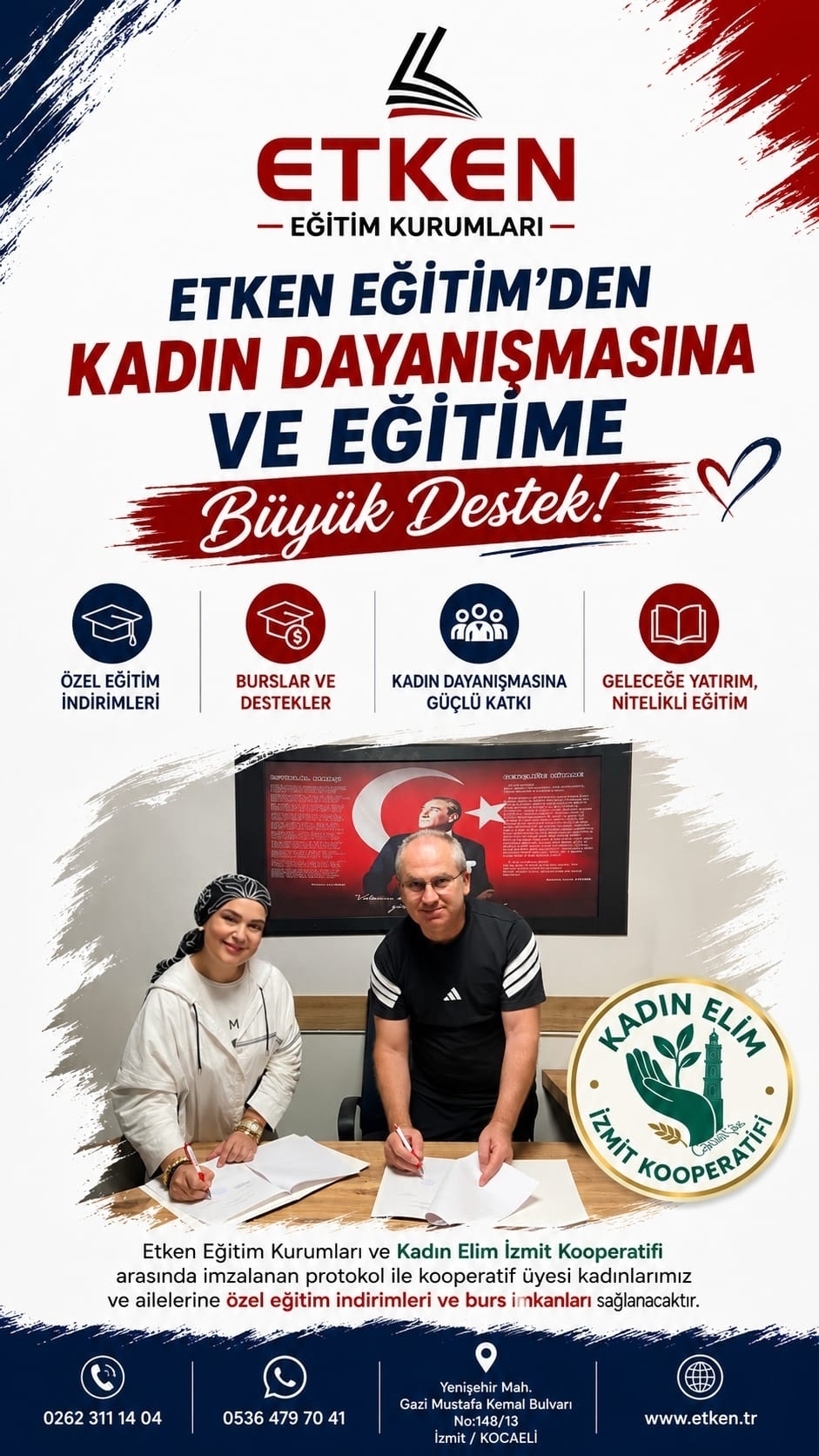 Etken Eğitim’den Kadın Dayanışmasına ve Eğitime Büyük Destek!